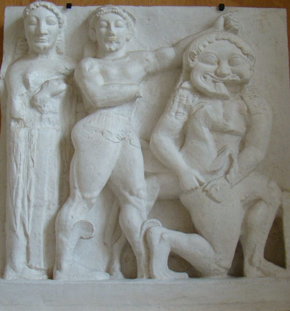 Perseus a Medúsa: Metopa z archaického chrámu v Selinuntu