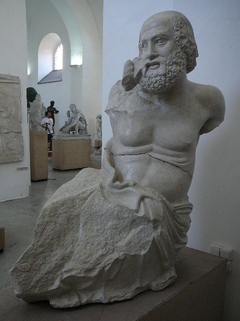 Věštec z východního štítu Diova chrámu v Olympii