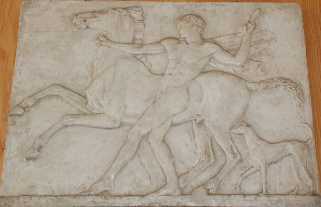 Reliéf z Tivoli: mladík s koněm