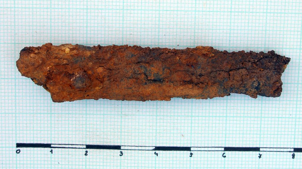 Fragment of an iron one-edged knife (?) or another tool